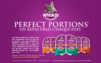 Un emballage Individuel Gratuit - Whiskas Perfect Portions