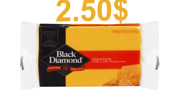 Barre de fromage Black Diamond à 2.50$