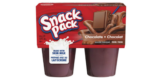 Pouding Snack Pack 4×99 g à 99¢