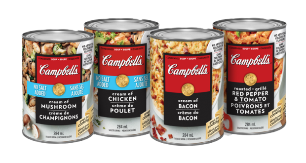 Soupe condensée Campbell’s 284ml à 39¢