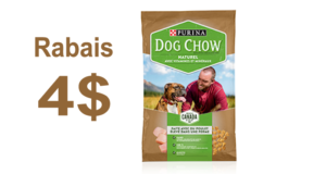 4$ de rabais sur un produit Dog Chow Naturel au choix
