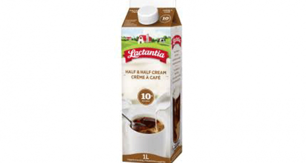Crème à café Lactantia 10% à 1.97$
