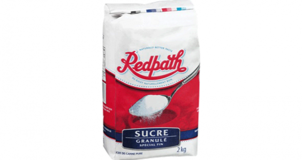Surce blanc granulé Redpath à 1,22$