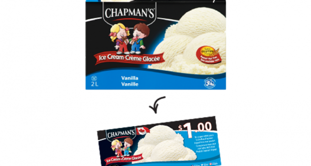 Coupon de 1$ sur la crème glacée Chapman’s