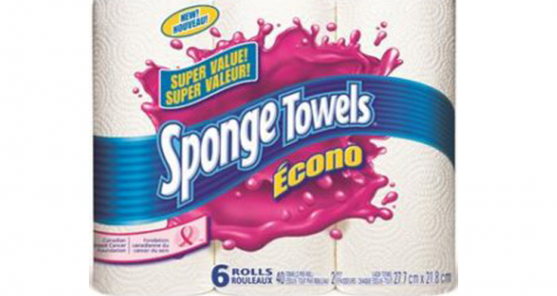 Emballage de 6 rouleaux d’essuie-tout Sponge Towels Econo à 2,88$
