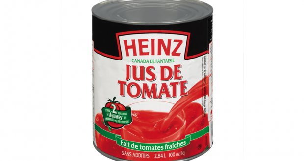 Jus de tomate Heinz 540mL à 50¢