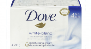 Emballage de 4 pains de savon Dove à 2$