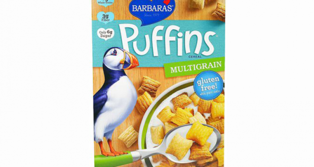 Coupon de 1$ sur une boîte de céréales Barbara’s Puffins