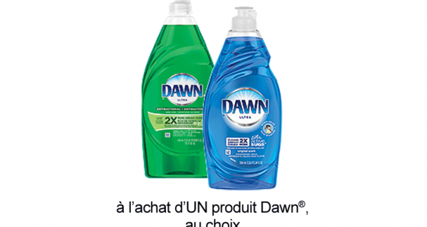 Coupon de 50 ¢ à l’achat d'UN produit Dawn au choix
