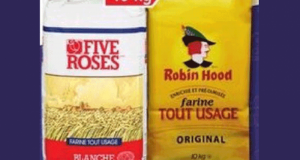 Farine tout usage Five Roses ou Robin Hood 10kg à 8.77$